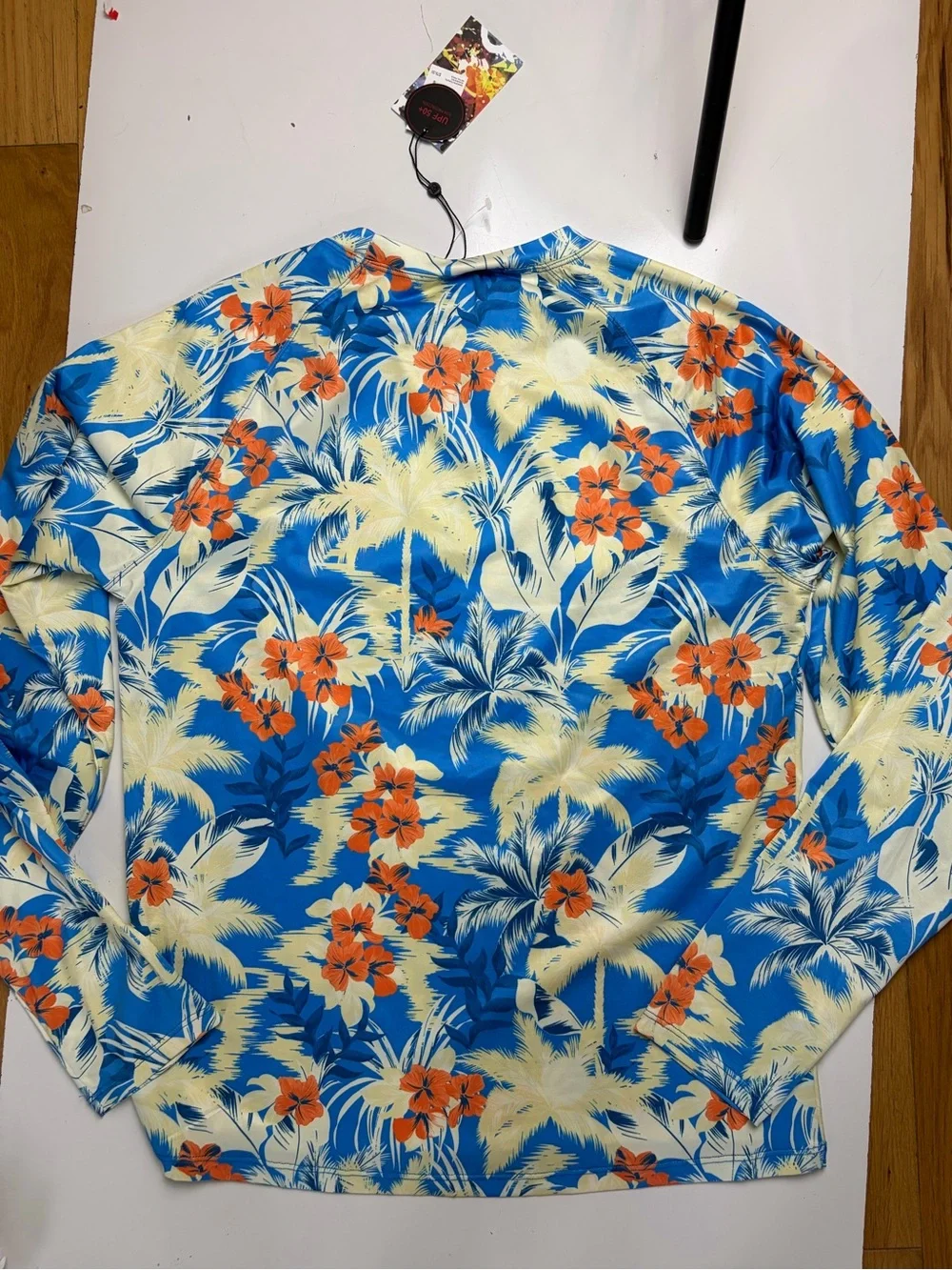 Robert Graham Men's Blue Long Sleeve Rashguard Shirt